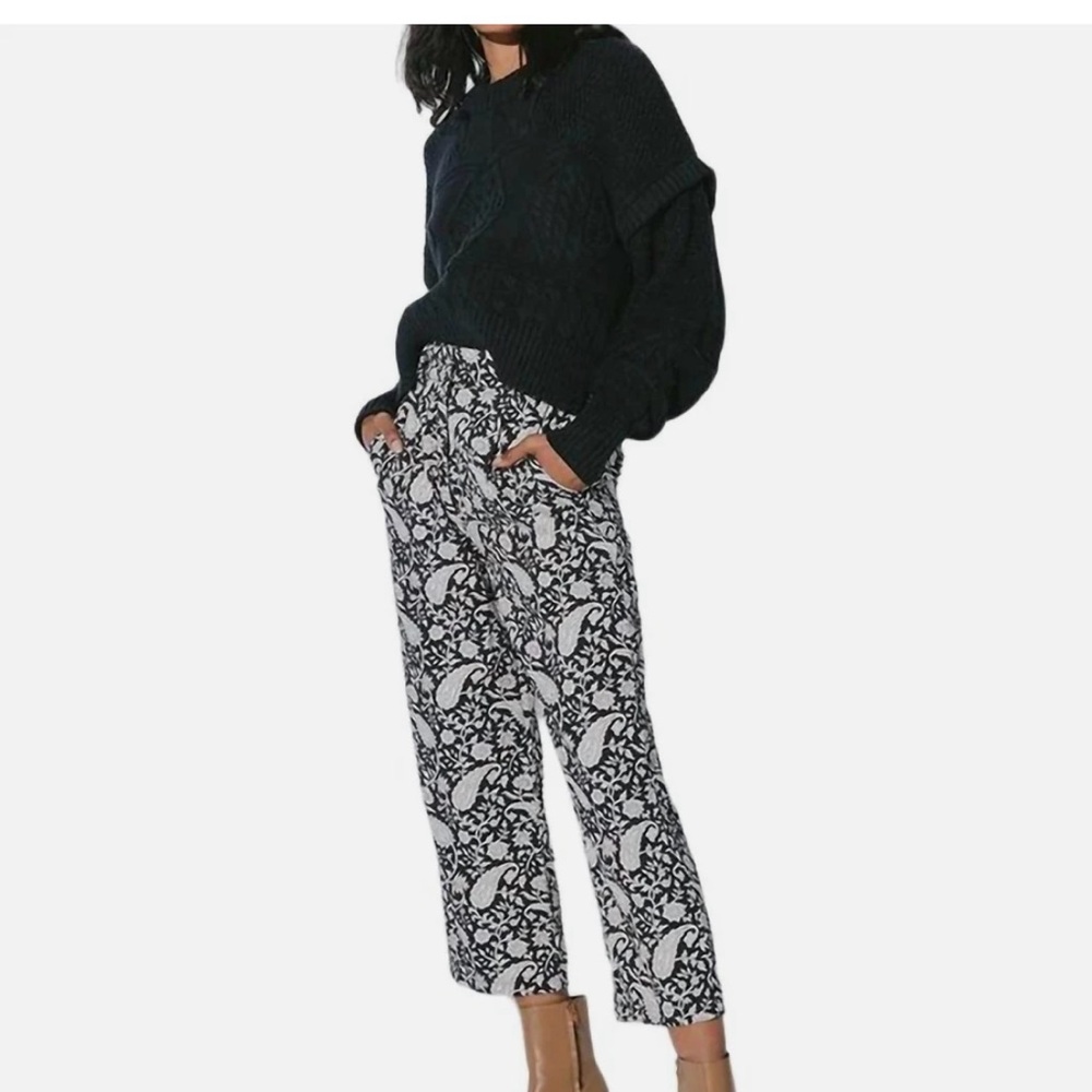 Revolve Cleobella Dana Trouser Paisley Cropped Organic Cotton Size XS